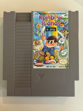 Nintendo Rainbow Islands NES Cartridge - Gray with Multicolor Label